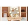Vanity Mirror with Lights, 13" Hollywood Mirror Tabletop Makeup Mirror with 7 Dimmable LED Bulbs, Large Lighted Mirror for Bedroom Smart Touch Control 3 Colors Light 360°Rotation,